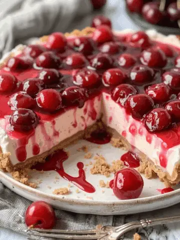 No-Bake Cherry Cheesecake