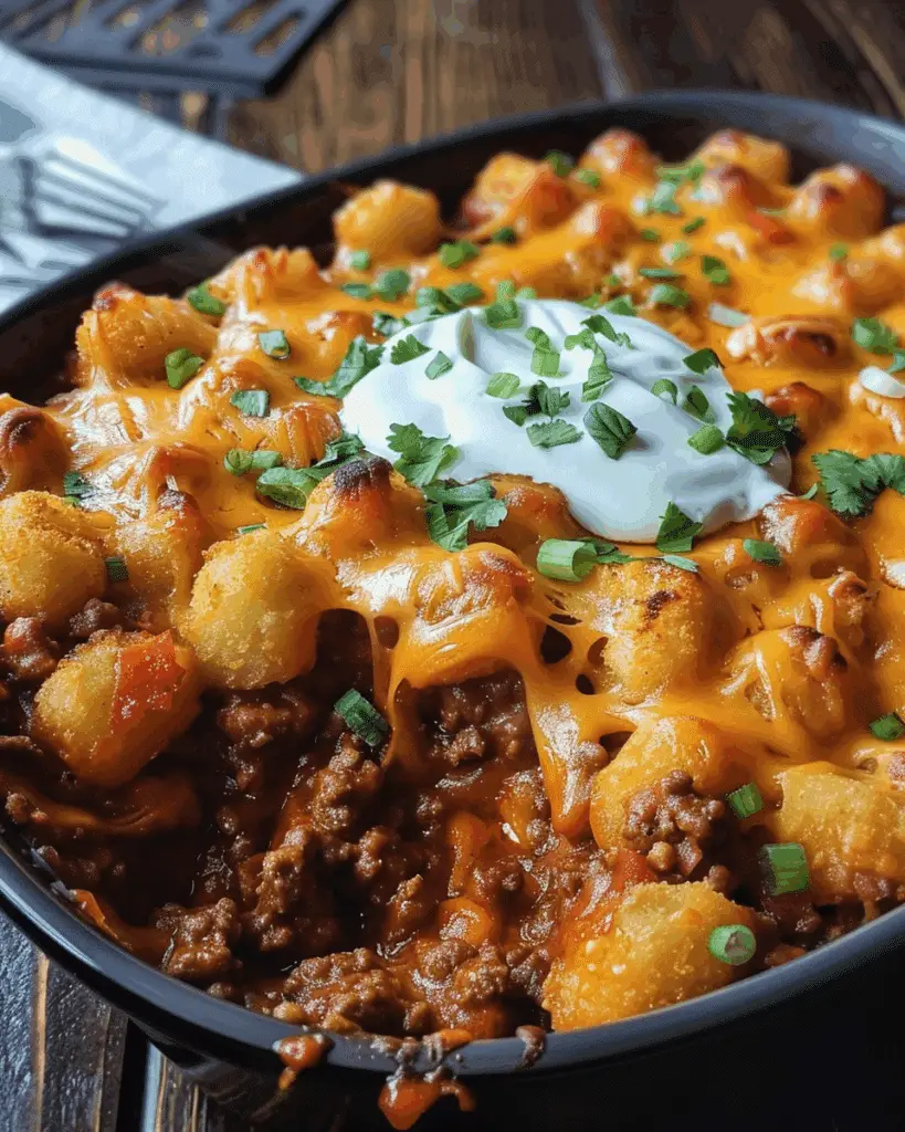 Sloppy Joe Tater Tot Casserole