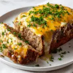 Crockpot French Onion Meatloaf with Melted Swiss Cheese