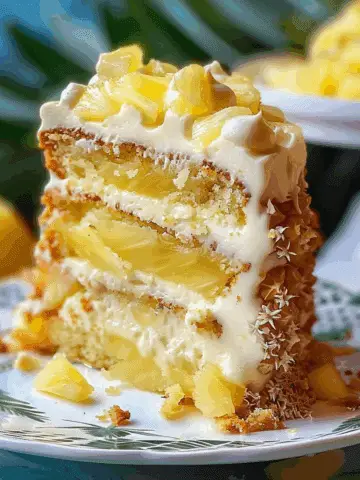Hawaiian Pineapple Cake with Cream Cheese Frosting