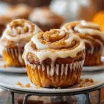 Pumpkin Cinnamon Roll Muffins