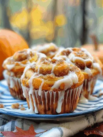 Pumpkin Cinnamon Roll Muffins