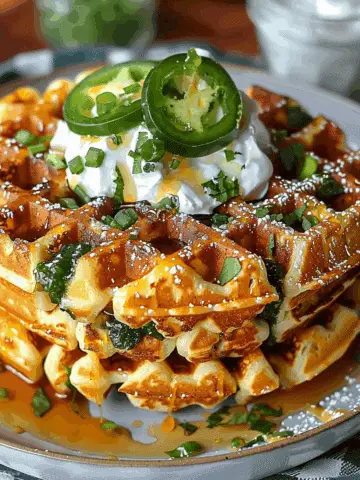 Cheddar Jalapeño Cornbread Waffles: A Flavorful Twist on a Classic