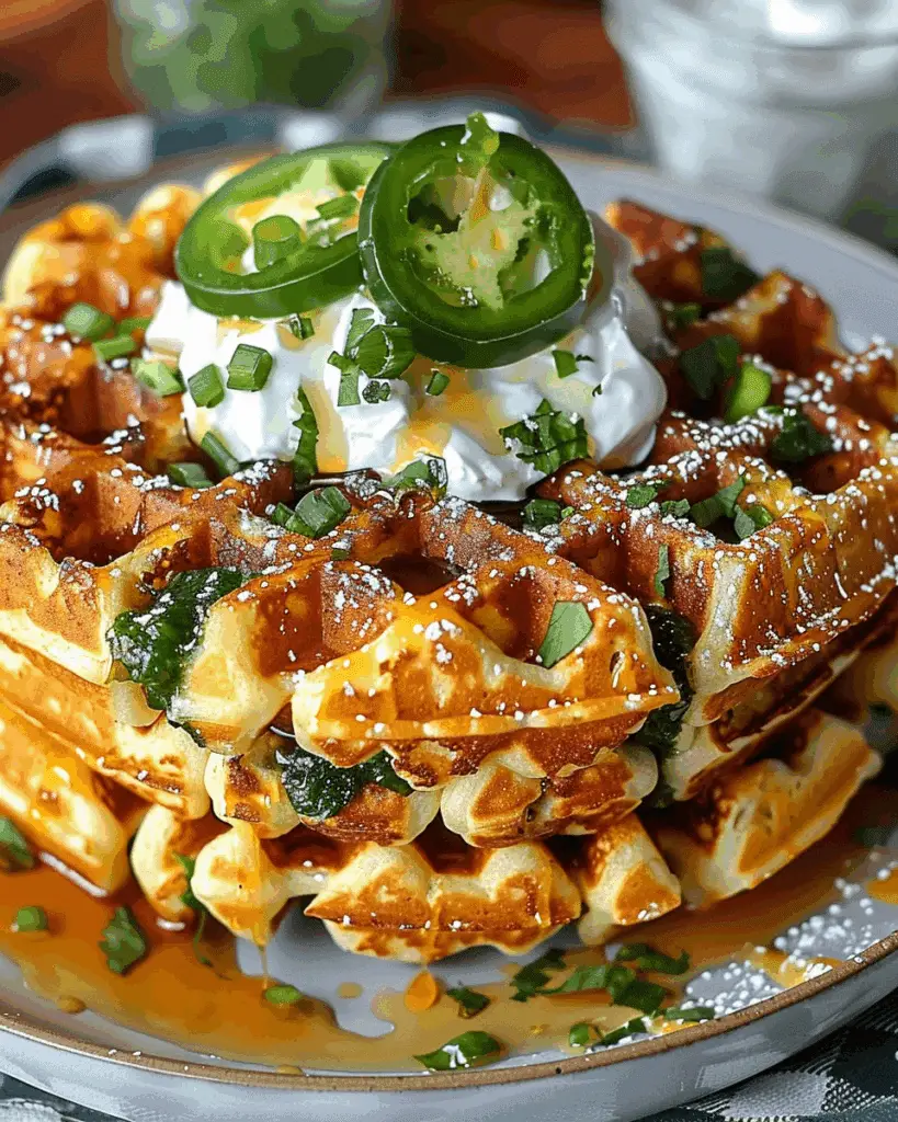 Cheddar Jalapeño Cornbread Waffles: A Flavorful Twist on a Classic