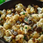Garlic Cauliflower Mushroom Skillet