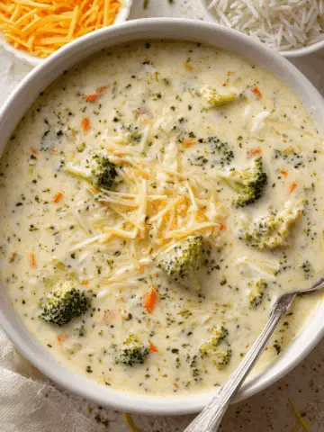 High Protein Broccoli Cheddar Soup