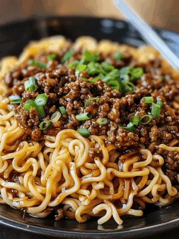 Mongolian Ground Beef Noodles