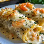Shrimp & Crab Alfredo Lasagna Roll-Ups