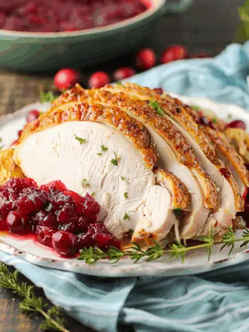 Slow Cooker Boneless Turkey Breast with Cranberry Sauce