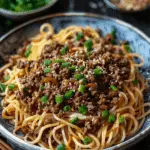 Mongolian Ground Beef Noodles