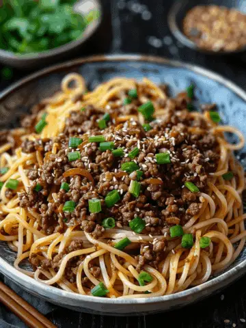 Mongolian Ground Beef Noodles