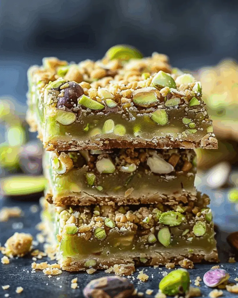 Pistachio Dream Cookie Bars