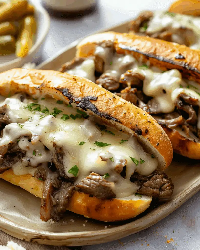 Classic Philly Cheesesteak Sandwich
