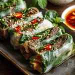 Thai Basil Beef Rolls