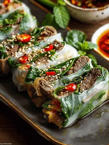 Thai Basil Beef Rolls