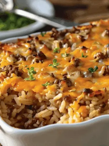 Cheesy Beef and Rice Casserole