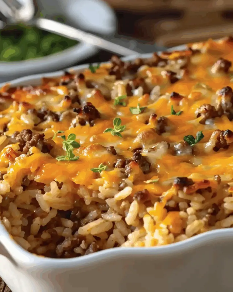 Cheesy Beef and Rice Casserole