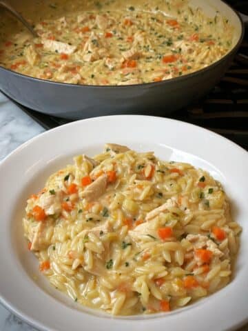 Creamy Chicken Pot Pie Orzo Recipe