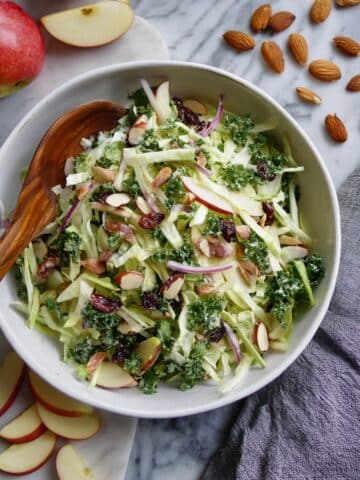 Kale Apple Slaw Salad with Honey Apple Cider Vinaigrette Recipe