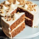 Banana Walnut Cake with Cream Cheese Frosting Recipe