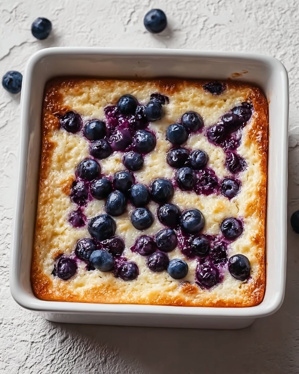 A square piece of berry dessert is shown on a white plate. The dessert has three visible layers: the bottom layer is a golden brown crust with a crumbly texture; the middle layer is creamy white with hints of pale purple where the berries have mixed in; the top layer is decorated with a mix of whole blueberries and small red raspberries scattered evenly, sitting on a light, crumbled topping that is slightly toasted. The white marbled surface contrasts softly with the colors of the dessert. Photo taken with an iphone --ar 4:5 --v 7