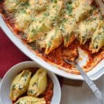 Stuffed Shells with Sausage and Spinach Sauce Recipe