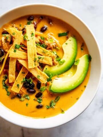 Cheesy Chicken Enchilada Soup Recipe