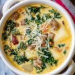 Creamy Italian Sausage Potato and Kale Soup (Zuppa Toscana) Recipe