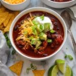 Leftover Turkey Chili with Black Beans and Lime Recipe