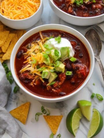 Leftover Turkey Chili with Black Beans and Lime Recipe