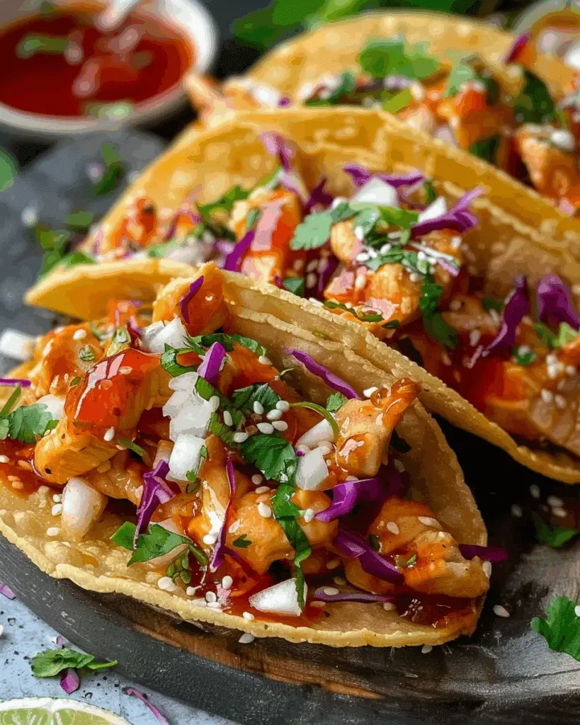 Chicken Wonton Tacos