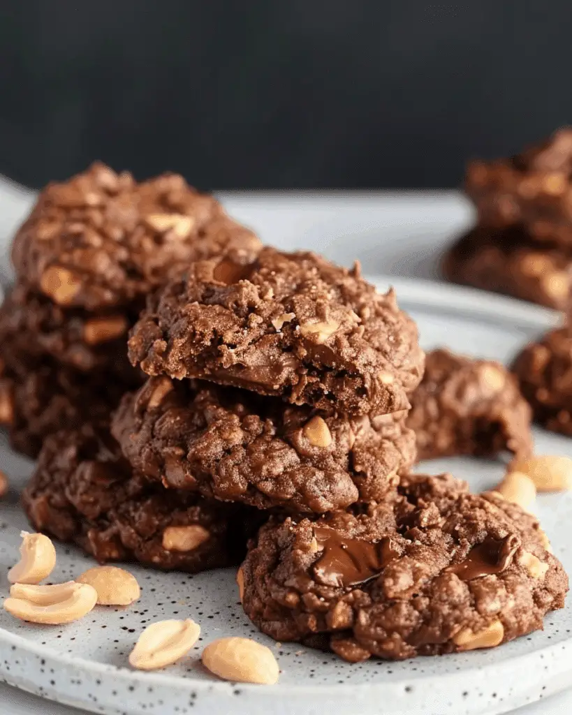 Chocolate Peanut Butter No-Bake Cookies