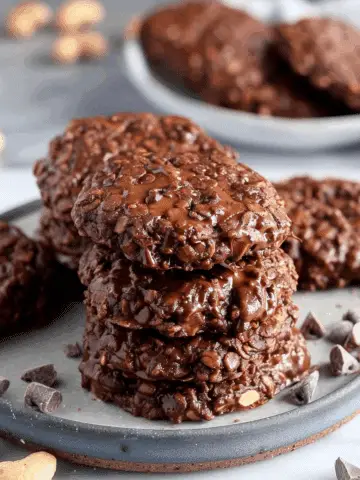 Chocolate Peanut Butter No-Bake Cookies