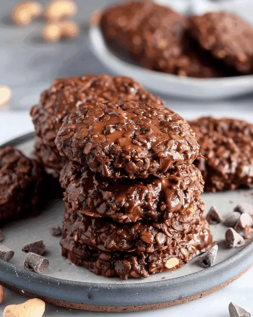 Chocolate Peanut Butter No-Bake Cookies
