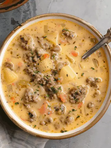 Hearty Cheeseburger Soup