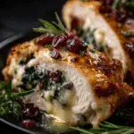 Cranberry and Spinach Stuffed Chicken Breasts with Brie