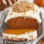 Spiced Pumpkin Loaf with Cream Cheese Frosting