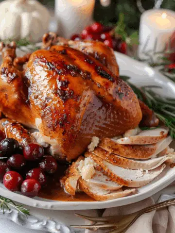 Roast Turkey with Herb Butter, Citrus & Vegetables