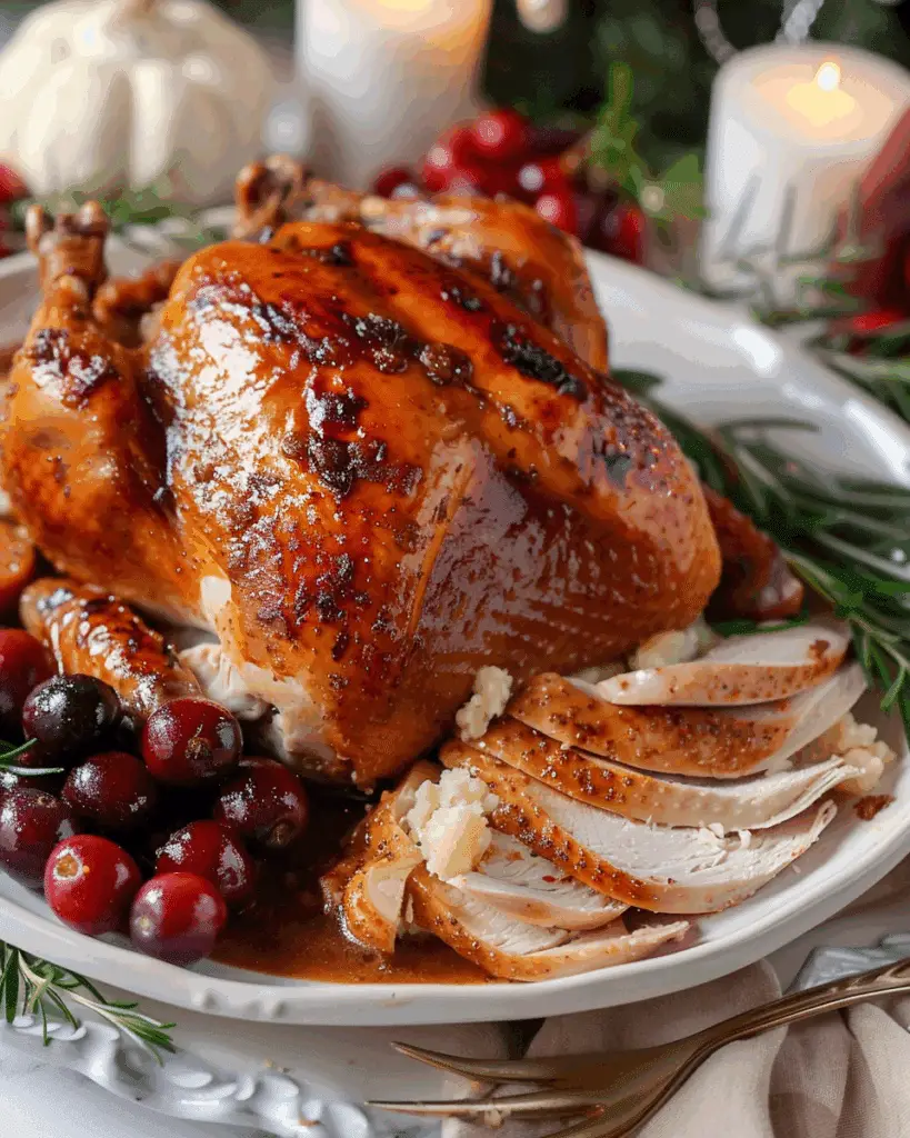 Roast Turkey with Herb Butter, Citrus & Vegetables