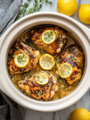 Slow Cooker Lemon Garlic Chicken Recipe