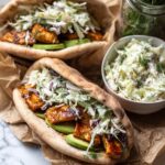 Sheet Pan Chicken Pitas with Herby Ranch Slaw Recipe