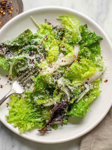 Lemon Parmesan Lettuce Salad Recipe