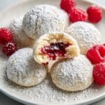 Raspberry Almond Snowball Cookies Recipe