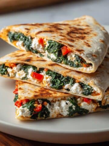 Spinach and Feta Quesadillas Recipe