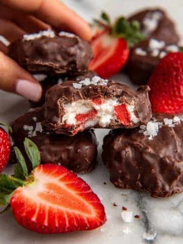 Strawberry Yogurt Clusters with Chocolate Coating Recipe