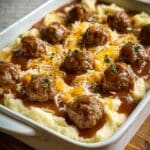 Cozy Meatball and Mashed Potato Bake Recipe