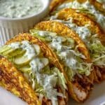 Dill Pickle Ranch Chicken Tacos with Crispy Cheese Lace Recipe