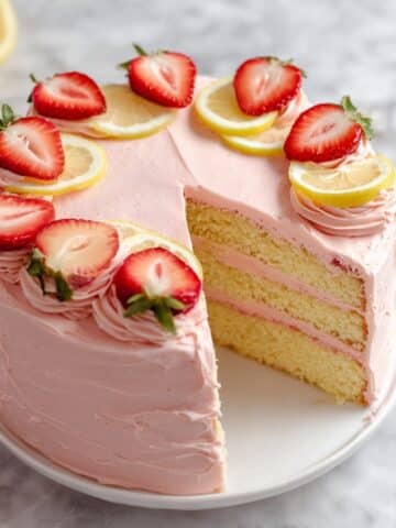 Strawberry Lemon Layer Cake Recipe