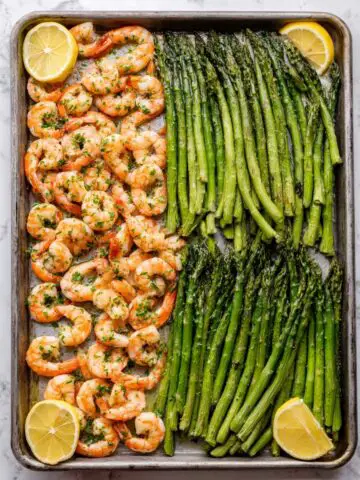 Lemon Garlic Shrimp and Asparagus (20-Minute Recipe) Recipe