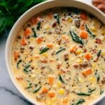 Creamy Parmesan Italian Sausage Soup Recipe
